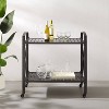 Kaplan Outdoor Steel Bar Cart Bronze - Crosley - 3 of 4