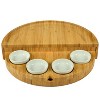 Picnic at Ascot Patented Split Level Swiveling Large Bamboo Charcuterie Board with Cheese Knife Set - 4 of 4