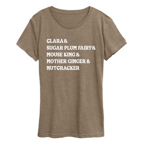 Women's - Instant Message - Nutcracker Characters Short Sleeve Graphic T-Shirt - 1 of 4