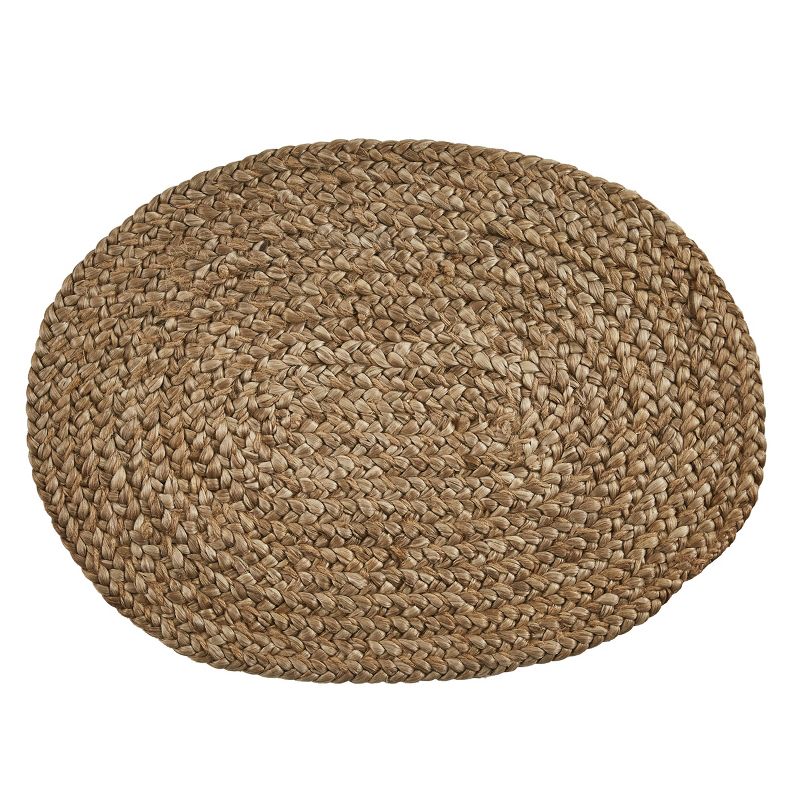 Park Designs Beige Oval Jute Braided Placemat Set of 4, 1 of 5