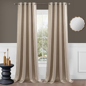 Dainty Home Brookville Textured 100% Blackout Thermal Insulated Grommet Single Curtain Panel - 1 of 4