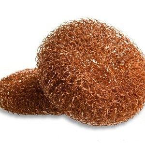 Copper Mesh Scouring Pad by LOLA, 45 Grams, 4" Heavy Duty Cleaning Pads, Copper Coated Knitted Wire Mesh, Recyclable, Cleans Baked On Messes - 2 Pk - 1 of 1