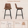 Arceso Upgrade Enlarged Seat Swivel Bar Stools Set of 2, 26 Inch Counter Height Bar Stools, Thickened Faux Leather Barstools with Backs - 3 of 4