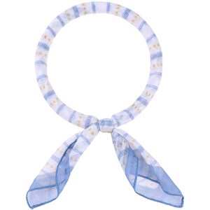 INSPIRE CHIC Women's Floral Printed Cotton Blended  Small Square Scarves 1Pc - 1 of 4