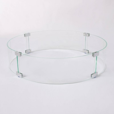 Tempered Glass Wind Guard for Round LPG Fire Pits - Fire Sense