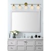 Elegant Lighting Gene 5 Light Satin Gold and Frosted White Glass Wall Sconce - 2 of 4