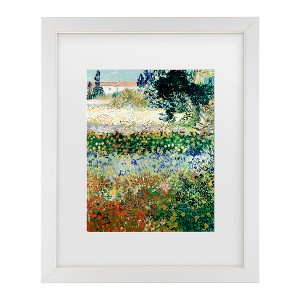Trademark Fine Art -Vincent Van Gogh 'Garden in Bloom' Matted Framed Art - 1 of 1