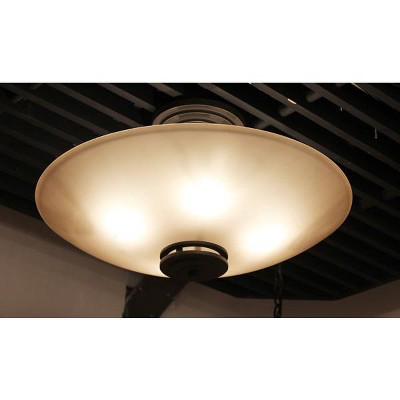 Hendrik 24" Olde Bronze Glass Semi Flush Mount