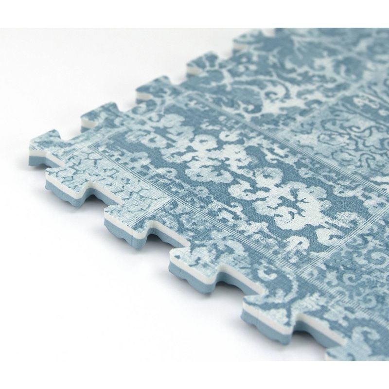 2&#39;10&#34;x2&#39;10&#34; Bazaar Interlocking Floor Tiles Blue - FloorPops, 4 of 5