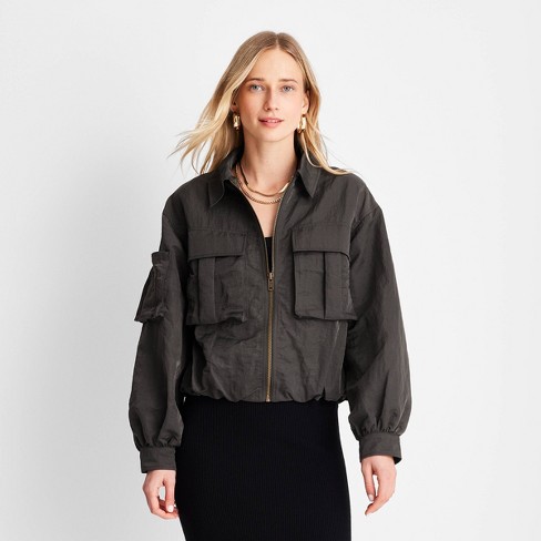 Target green best sale bomber jacket