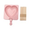 Unique Bargains Popsicles Mould Heart Shape Comes with 20 Stick Hand Washable 3.74"x5.71" 1 Pc - 3 of 4