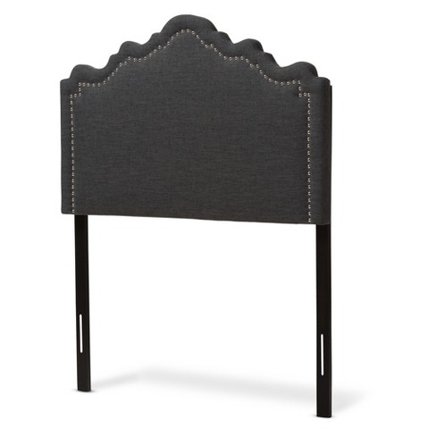 Nadeen Modern And Contemporary Fabric Headboard Dark Gray Baxton