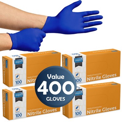 Inspire Nitrile Gloves | THE ORIGINAL Quality Stretch Nitrile Exam Cobalt Blue | Disposable Safety Gloves | 4.5 Gloves
