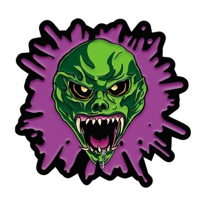 Trick or Treat Studios Adult Goosebumps Haunted Mask Enamel Painted Lapel Pin - Yellow - 1 of 1