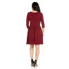 24seven Comfort Apparel Perfect Fit and Flare Pocket Dress - 3 of 4