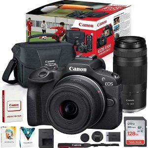 Canon EOS R100 Mirrorless Camera Double Zoom Lens Kit with RF-S 18