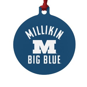 Millikin University Big Blue Logo Aluminum Holiday Christmas Tree Ornament - 1 of 4