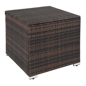Karl Home 60 Gal Brown Wicker Storage Deck Box - 1 of 4