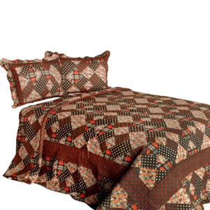 Slickblue Full/Queen 3PC Cotton Quilt Set — 10 Unique Designs, Vermicelli Quilted with 2 Shams - 1 of 4