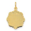 Black Bow Jewelry 14k Yellow Gold Bride and Groom Charm or Pendant, 16mm - 3 of 4