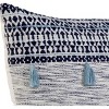 Yukimo Orell Navy/White Throw Pillow, Bohemian Style Decorative Pillow with Tassels, Geometric Stripe Design, Plush Polyester Insert Included - 4 of 4