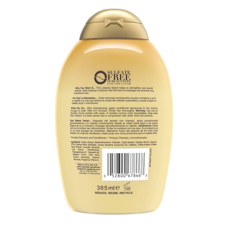OGX Coconut-Caffeine Conditioner - 13 fl oz, 3 of 7