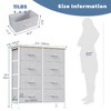 Lyngins 7-Drawer Tall Dresser for Bedroom, Spacious Chest of Drawers, Versatile Fabric Storage Cabinet with Wooden Top for Closet/Entryway/Nursery - 2 of 4