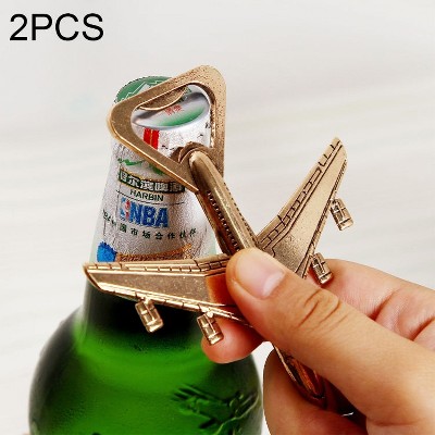 2 PCS Alloy Plane Design Bottle Opener Best Wedding Gift and Party Favors