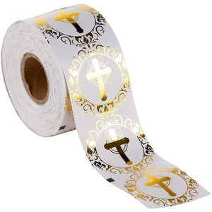 Best Paper Greetings 500-Count Round Encouragement Stickers with Gold Foil Finish, Envelope Seals, Party Favors, 1.5" Diameter - 1 of 4