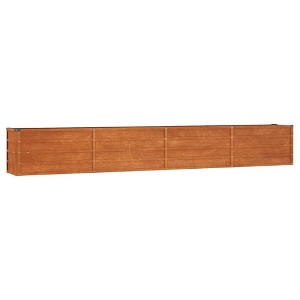 vidaXL Raised Flower Box - Corten Steel Garden Planter - Weathering Steel Decorative Outdoor Patio Planter - 126"x15.7"x17.7" - Rusty Brown Shade - 1 of 4