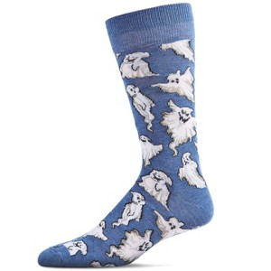 Memoi Men's Halloween Cool Ghoul Ghost Novelty Crew Sock - 1 of 4