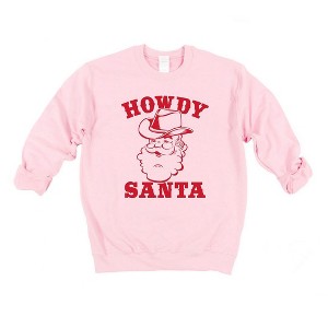 Simply Sage Market Women's Graphic Sweatshirt Howdy Santa Claus - 1 of 2