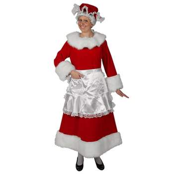 Halloweencostumes.com Small Women Deluxe Mrs Claus Costume, Red/white ...
