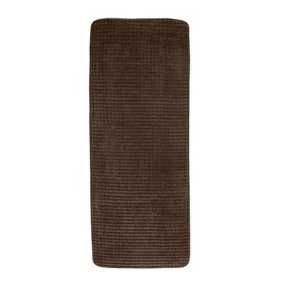 Jacquard Memory Foam Extra Long Bath Mat Chocolate - Yorkshire Home