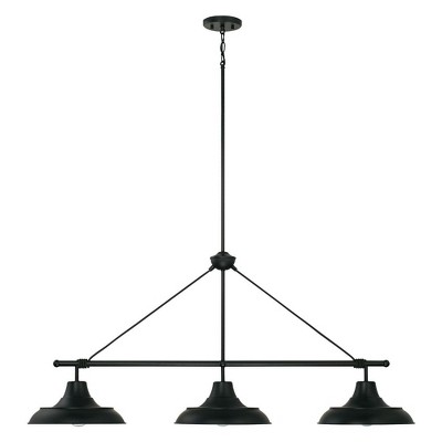 Capital Lighting Jones 3 - Light Island Pendant Light in  Matte Black