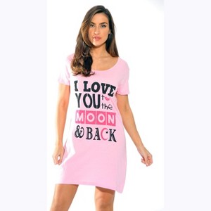 Just Love Sleep Dress for Women - Sleeping Dorm Shirt - Ladies Nightshirt - Nightgown Sleepwear - 1 of 2