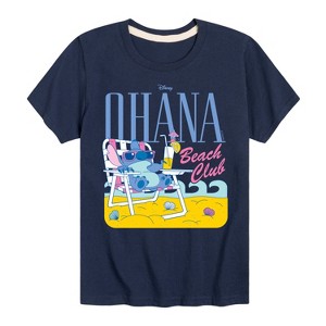 Boys' - Lilo and Stitch - Ohana Beach Blub Short Sleeve Graphic T-Shirt - 1 of 3