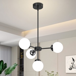 POWLIG 4 - Light Dimmable Globe Chandelier - 1 of 4
