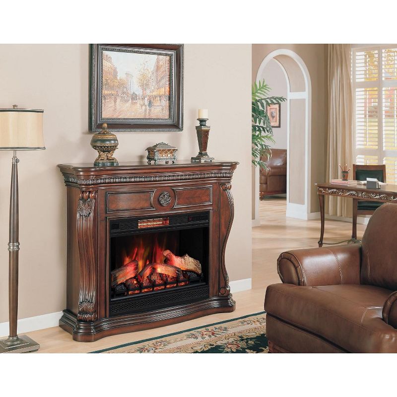 ClassicFlame Lexington Infrared Electric Fireplace Mantel - Empire Cherry, 33WM881-C232, 2 of 3