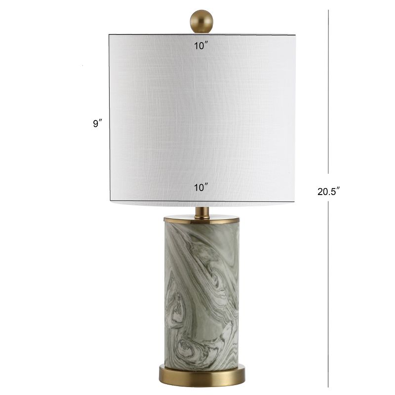 20.5&#34; Ceramic Swirl Table Lamp (Includes LED Light Bulb) Green - JONATHAN Y, 5 of 6