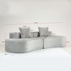 CAVINAS Comfy Corduroy Sofa with 1 Seater,Modern Moon Bay Sofa with A Removable Pillow,Compressed Sofa Couch for Living Room Furniture - 3 of 4