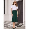 INSPIRE CHIC Women's High Waist Ruffle Hem Midi Length Mermaid Skirt - 2 of 4