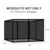 Aoodor Universal 10 x 12 ft. Gazebo Replacement Mosquito Netting Screen 4-Panel Sidewalls with Double Zipper (Only Netting) - 3 of 4