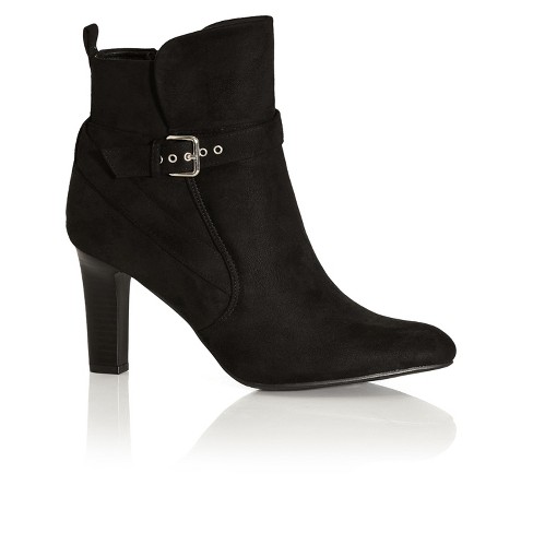 Women's Plus Size Wide Fit Tara Ankle Boot - Black | City Chic : Target