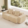 AENKYO Oversized Velvet Modular Sectional Sofa, Boneless Cloud-Like Comfort with No Assembly & French Piping, Modern Plush Seating for Living Room - 2 of 4