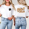 Simply Sage Market Women's Trick or Treat Flowers Front and Back Short Sleeve Graphic Tee - 2 of 4