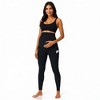 Anna-Kaci Active Women’s High Waist Maternity Leggings with Over Belly Panel and Side Utility Pockets for Supportive Stretch Comfort - 2 of 4