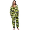 Just Love Womens One Piece Winter Holiday Adult Bodysuit Faux Shearling Lined Hoody Xmas Pajamas - 4 of 4