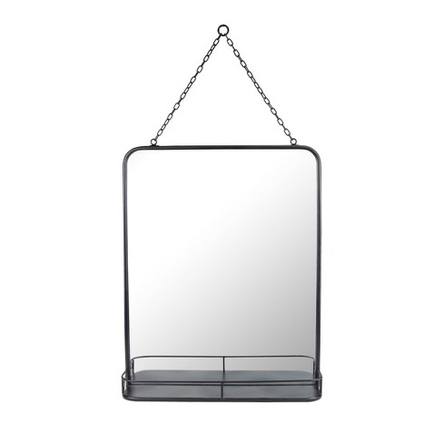 Metal Mirror with Shelf - Large