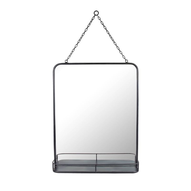 Rectangle Metal Decorative Wall Mirror with Shelf - Stonebriar Collection, 1 of 12